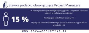 Project Manager stawka podatku / ryczałtu